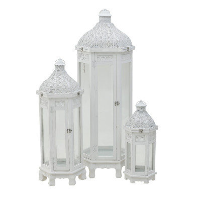 S/3 ΦΑΝΑΡΙ ΞΥΛΙΝΟ/ΜΕΤΑΛΛΙΚΟ ΛΕΥΚΟ 34Χ34Χ110 INART 3-70-913-0066