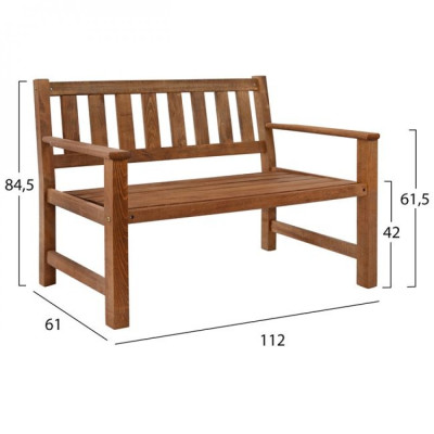 ΠΑΓΚΑΚΙ ΞΥΛΙΝΟ ΝΑΞΟΣ 2ΘΕΣΙΟ ΑΠΟ ΜΑΣΙΦ ΟΞΙΑ ΕΜΠΟΤΙΣΜΟΥ ΚΑΡΥΔΙ 112x61x84,5Υεκ.HM5407
