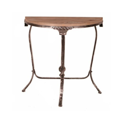 Κονσόλα μαύρη Ξύλο Μασίφ 70x35x72 εκ 305-2033