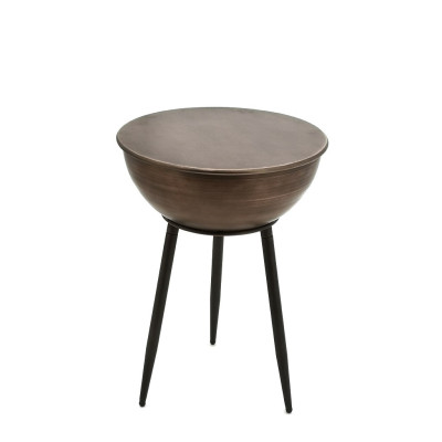 ΤΡΑΠΕΖΑΚΙ ΜΕΤΑΛ. ΜΕ 3 ΠΟΔΙΑ ΜΠΡΟΝΖΕ 42,5ΕΚ AFT206