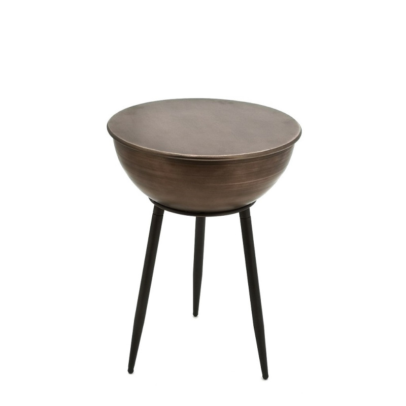 ΤΡΑΠΕΖΑΚΙ ΜΕΤΑΛ. ΜΕ 3 ΠΟΔΙΑ ΜΠΡΟΝΖΕ 42,5ΕΚ AFT206