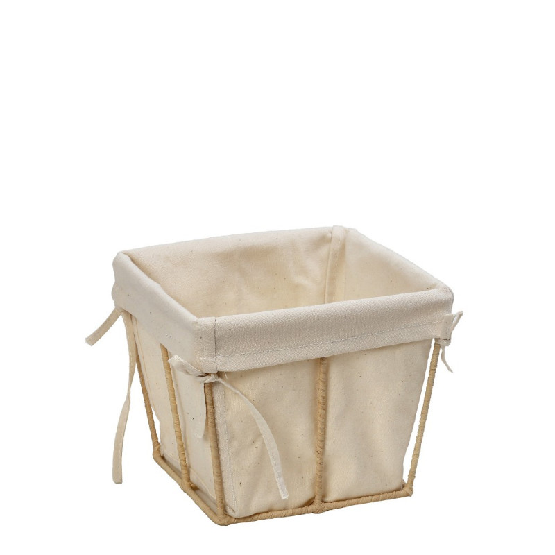 DIS. ΚΑΛΑΘΙ ΤΕΤΡΑΓ. COTTON ΜΕ ΨΑΘΙΝΟ STAND 12X12X9,5EK AMN115