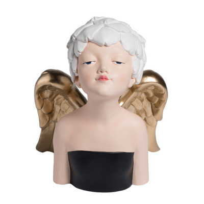 LADIES ΝΕΡΑΙΔΑ ΠΟΛΥΡΕΖ. ΜΑΥΡΟ ΜΕ ΧΡΥΣΑ ΦΤΕΡΑ 28ΕΚ BAF122