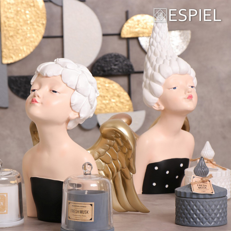 LADIES ΝΕΡΑΙΔΑ ΠΟΛΥΡΕΖ. ΜΑΥΡΟ ΜΕ ΧΡΥΣΑ ΦΤΕΡΑ 28ΕΚ BAF122