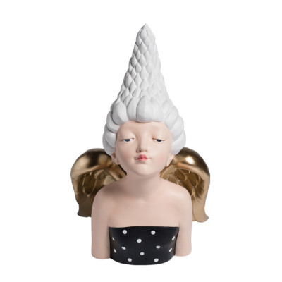 LADIES ΝΕΡΑΙΔΑ ΠΟΛΥΡΕΖ. ΜΑΥΡΟ ΜΕ ΧΡΥΣΑ ΦΤΕΡΑ 36ΕΚ BAF123