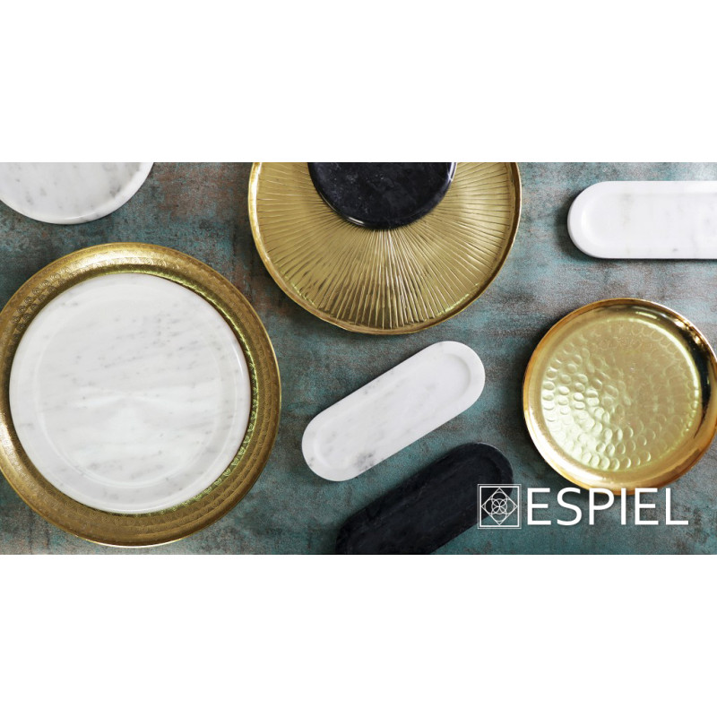 ΣΤΡΟΓΓΥΛΟ ΜΑΥΡΟ ΠΙΑΤΟ ΑΠΌ ΜΑΡΜΑΡΟ  15Χ1ΕΚ FAV204