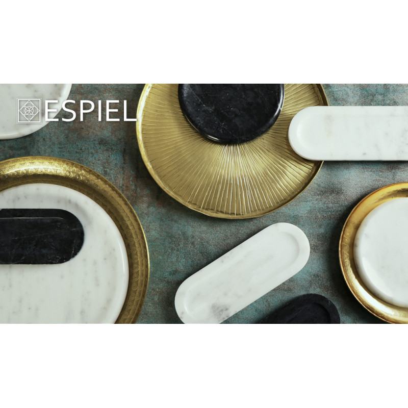 ΣΤΡΟΓΓΥΛΟ ΜΑΥΡΟ ΠΙΑΤΟ ΑΠΌ ΜΑΡΜΑΡΟ  15Χ1ΕΚ FAV204