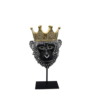 ΦΙΓΟΥΡΑ ΚΕΦΑΛΙ ΠΙΘΗΚΟΣ ΜΕ ΧΡΥΣΟ ΣΤΕΜΜΑ ΠΟΛΥΡΕΣ. ΜΑΥΡΟ 26ΕΚ FIG216