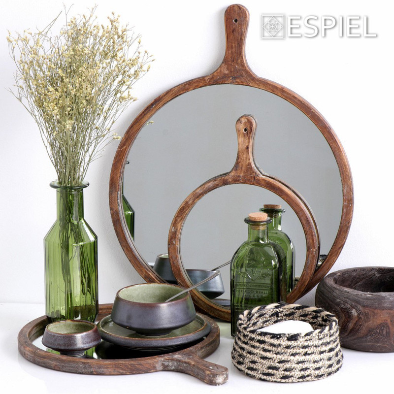 PEBBLE ΜΠΩΛ ΚΩΝΙΚΟ ΚΑΦΕ-ΠΡΑΣΙΝΟ 20,5Χ20,5Χ10ΕΚ GMT104