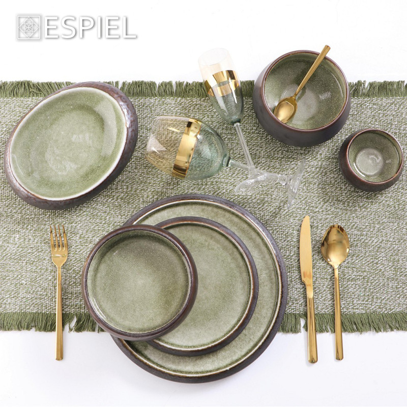 PEBBLE ΠΙΑΤΟ ΣΤΡΟΓΓΥΛΟ ΚΑΦΕ-ΠΡΑΣΙΝΟ 21Χ21Χ3ΕΚ GMT111