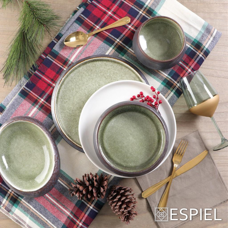 PEBBLE ΠΙΑΤΟ ΣΤΡΟΓΓΥΛΟ ΚΑΦΕ-ΠΡΑΣΙΝΟ 21Χ21Χ3ΕΚ GMT111