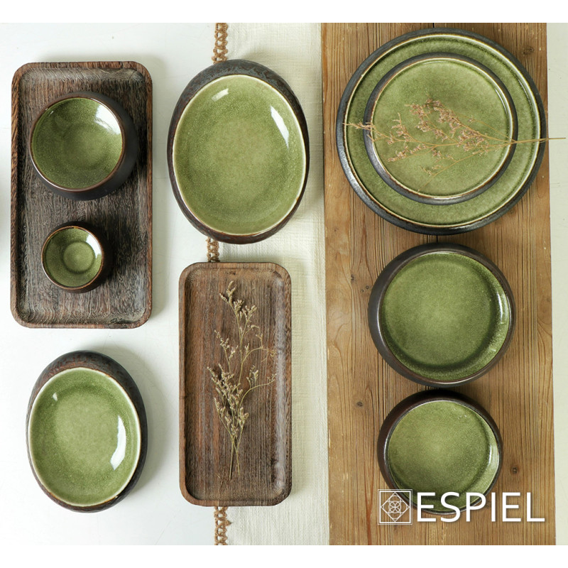 PEBBLE ΠΙΑΤΟ ΣΤΡΟΓΓΥΛΟ ΚΑΦΕ-ΠΡΑΣΙΝΟ 21Χ21Χ3ΕΚ GMT111