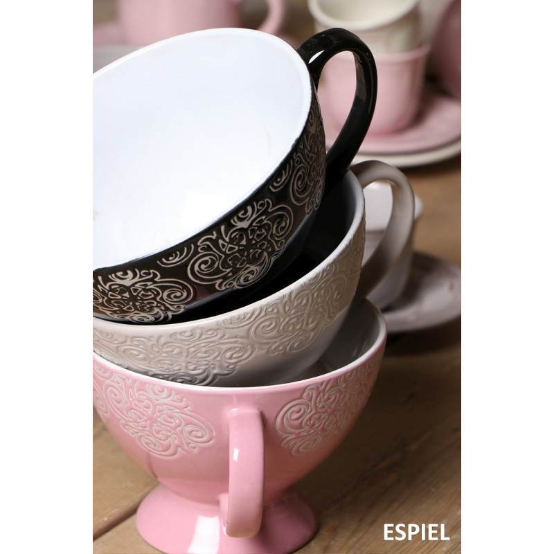 DIS. VIENNA ΜΠΩΛ ΜΕ ΠΟΔΙ ΚΑΙ ΛΑΒΗ ΡΟΖ 320ML 13.3x9.5 6/24 HUN101K6