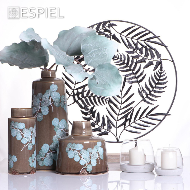 ΔΙΑΚΟΣΜΗΤΙΚΟ ΕΠΙΤΡΑΠΕΖΙΟ ΜΑΥΡΑ ΦΥΛΛΑ 51ΕΚ ICY134