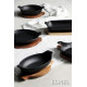 LAVA ΣΑΓΑΝΑΚΙ ΟΒΑΛ STONEWARE ΜΑΥΡΟ 430ML  19,5(24 INCL. HANDLES)X12,8X5,8CM NOL120K4