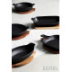 LAVA ΣΑΓΑΝΑΚΙ ΟΒΑΛ STONEWARE ΜΑΥΡΟ 430ML  19,5(24 INCL. HANDLES)X12,8X5,8CM NOL120K4