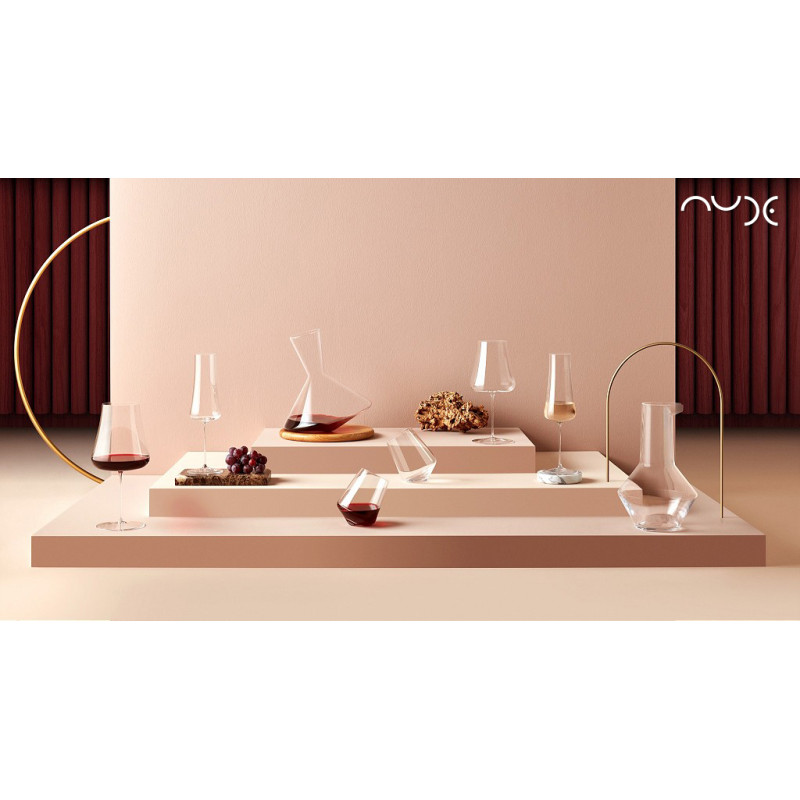 NUDE STEM ZERO CHAMPAGNE SET2 300CC H:26 P/288 GB2.OB12. NU32021-2