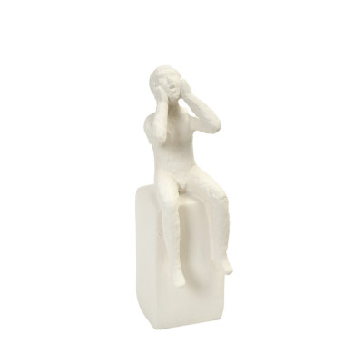 ΚΑΘΙΣΤΗ ΦΙΓΟΥΡΑ ΣΕ ΒΑΣΗ ΠΟΛΥΡΕΖ. ΛΕΥΚΟ 8,5Χ6Χ19ΕΚ RAH109K4