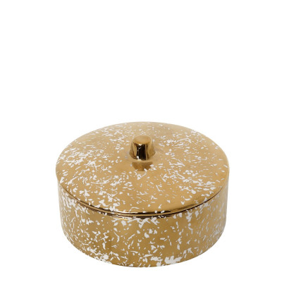 ΔΟΧΕΙΟ ΜΕ ΚΑΠΑΚΙ ΚΕΡΑΜ. ΧΡΥΣΟ-ΛΕΥΚΟ 13Χ13Χ7,5ΕΚ. ROD208K2