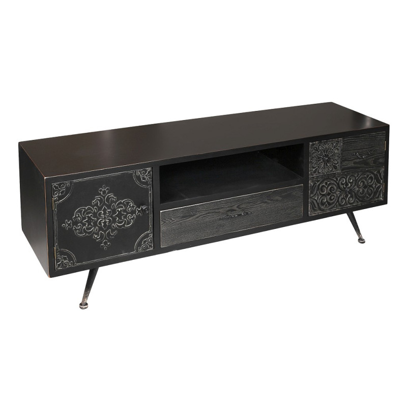 ΕΠΙΠΛΟ TV ΞΥΛΙΝΟ ΜΑΥΡΟ 150χ40χ55.5ΕΚ SAZ213