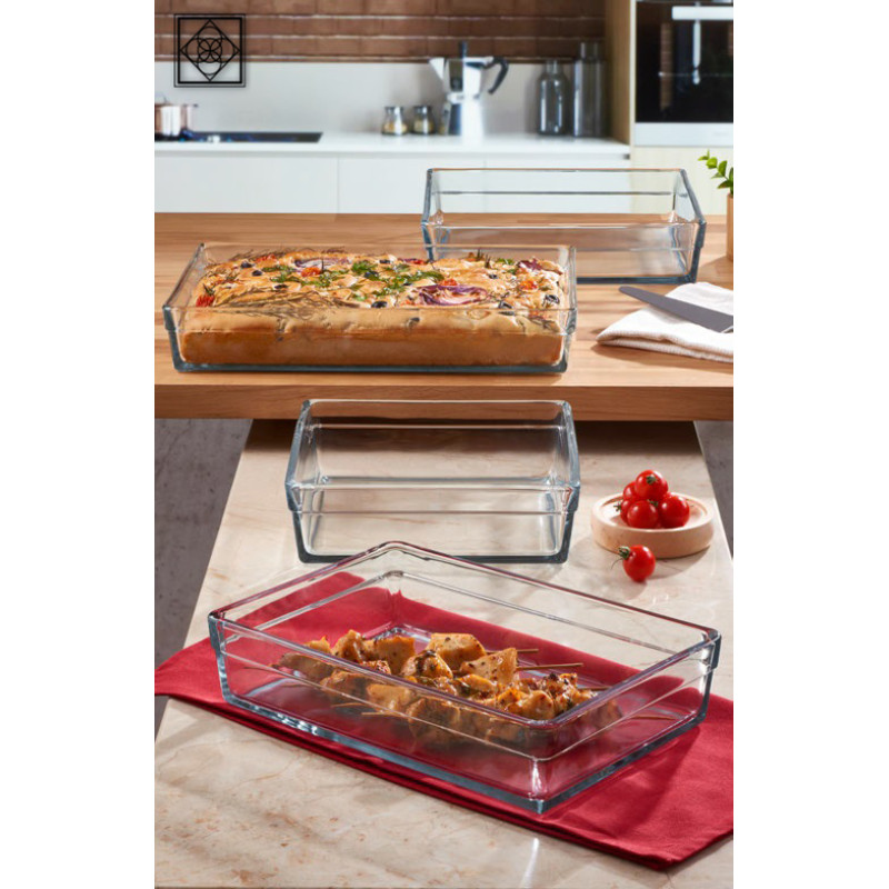 UP.OR. BORCAM SQUARE TRAY 4100ML TEMP. H:6,5 D:28,7CM P/108 GB1.OB6 SP59314G1