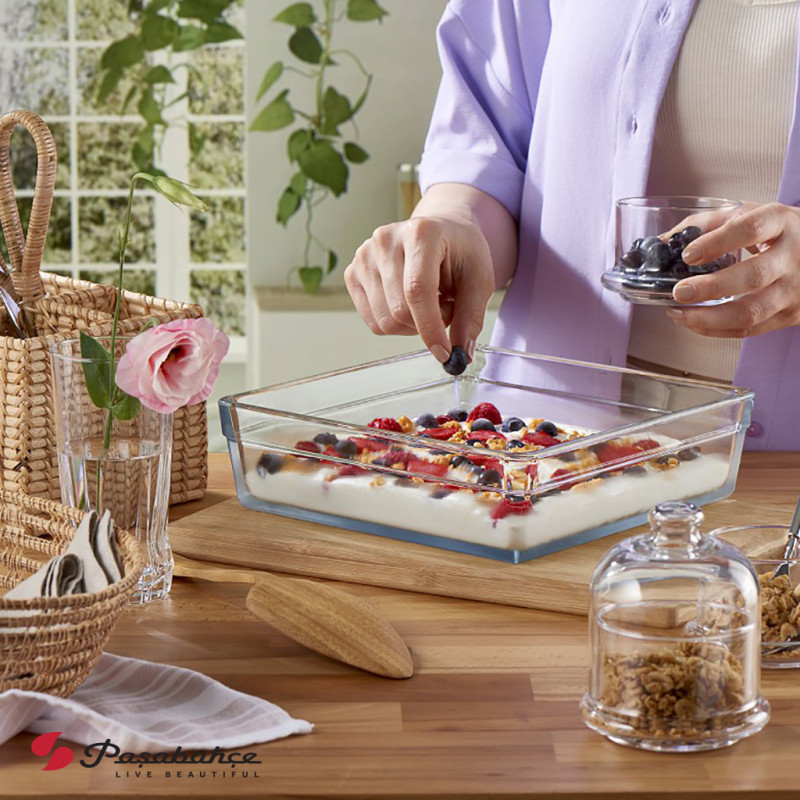 UP.OR. BORCAM SQUARE TRAY 4100ML TEMP. H:6,5 D:28,7CM P/108 GB1.OB6 SP59314G1