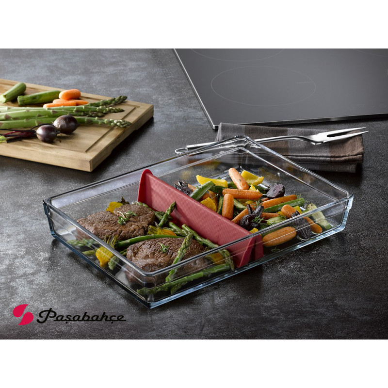 UP.OR. BORCAM RECT. TRAY TEMPERED 36,7X25,7X6CM 4350CC P/144 GB1.OB6. (smB) SP59334G1