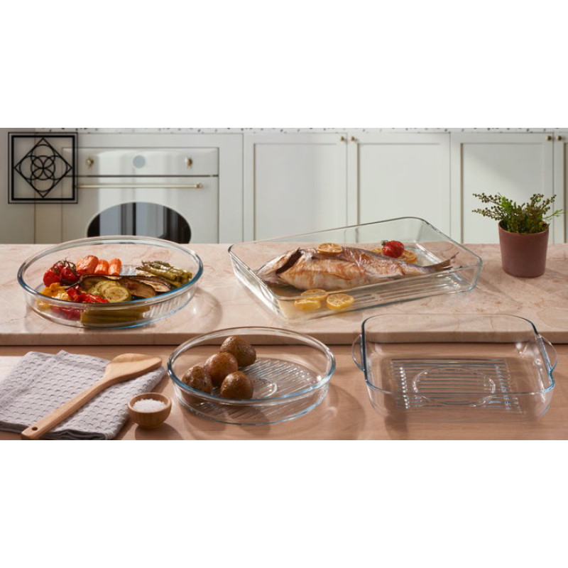 UP.OR. BORCAM GRILL ROUND TRAY TEMP. 2950CC H: 5 D: 31,85CM P/108 GB1.OB6. (smC) SP59544G1