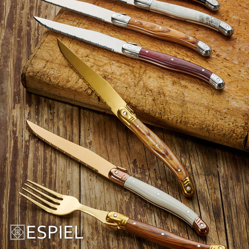 ANTIQUE CUT ΠΙΡΟΥΝΙ STEAK ΧΡΥΣΟ ΛΑΒΗ ΧΡΩΜΑ ΞΥΛΟΥ SS420 1,5ΜΜ 20.5ΕΚ STK106K12