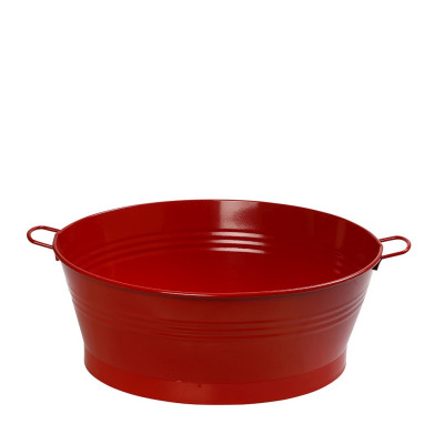 DIS. ΣΑΜΠΑΝΙΕΡΑ ΚΟΚΚΙΝΗΟΒΑΛ  47(55 INCL. HANDLES)X41X19CM TEM125