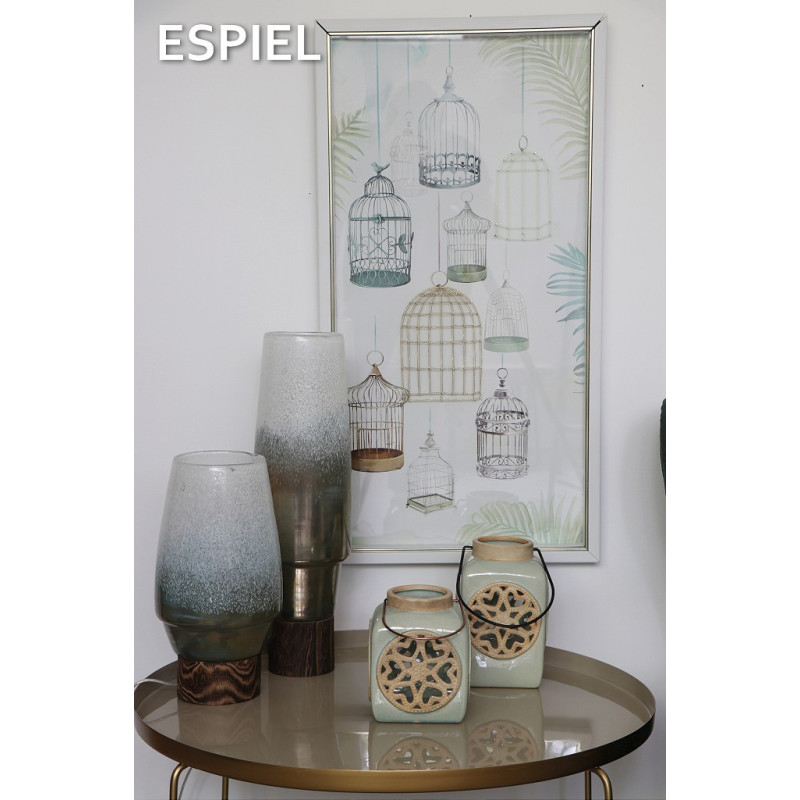 ΛΑΜΠΑΤΕΡ ΓΥΑΛΙΝΟ ΜΕ ΞΥΛ. ΒΑΣΗ ΧΡΥΣΟ ΛΕΥΚΟ 50ΕΚ. VID104