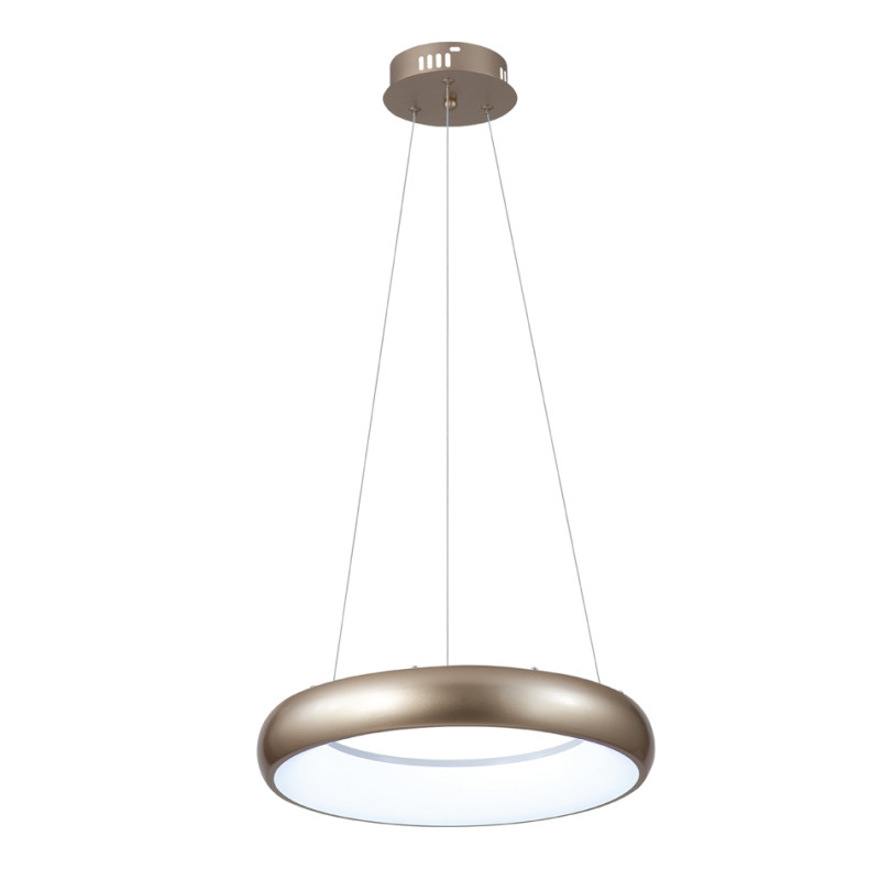 InLight Κρεμαστό φωτιστικό LED 36W 3CCT από χρυσαφί και λευκό ακρυλικό D:60cm (42024-A-Golden)