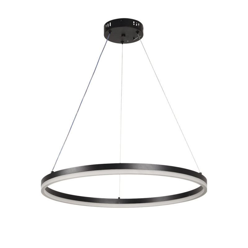 InLight Κρεμαστό φωτιστικό LED 45W 3CCT (by switch on base) D:60cm (6095-C-Black)