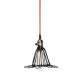 Artekko Artekko Ovlifi Μαύρο Μεταλλικό Φωτιστικό Οροφής (Ε27) με Κόκκινο Καλώδιο (12x12x15)cm 023-2011