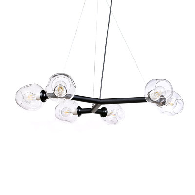 Artekko Artekko Street Μαύρο Μεταλλικό Εξάφωτο Φωτιστικό Οροφής (E27) (94x94x80)cm 023-3167