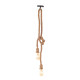 Artekko Artekko Hemp Rope Φωτιστικό Οροφής 2φωτο (Ε27) με Σχοινί (10x10x100)cm 023-3303
