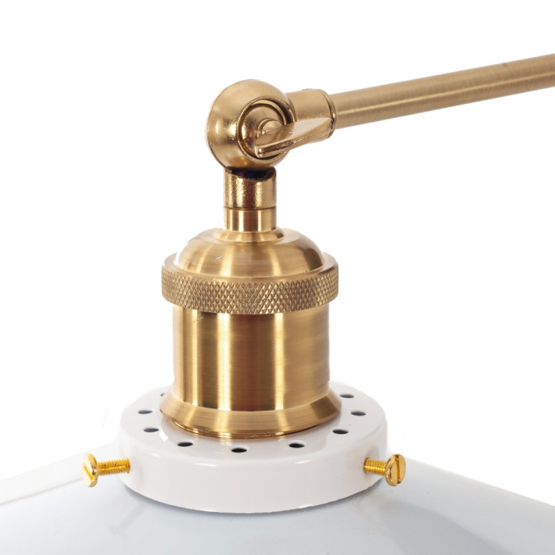 Artekko Artekko Aluminum Φωτιστικό Απλίκα Μονόφωτο (Ε27) Λευκό/Χρυσό με Καθρέφτη (24x24x14)cm 023-3324