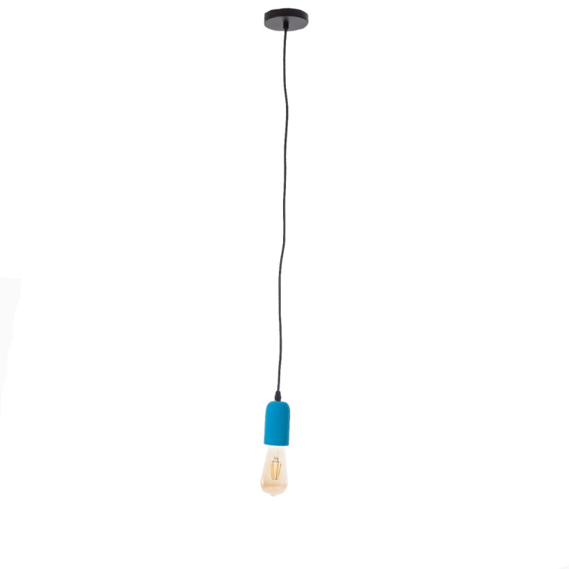 Artekko Artekko Cement Φωτιστικό Οροφής Μονόφωτο (Ε27) Μπλε (12x12x10)cm 023-3338