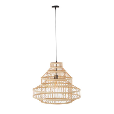 Artekko Artekko Bamboo Φωτιστικό Οροφής Μονόφωτο (Ε27) Φυσική Απόχρωση (70x70x55)cm 023-3360