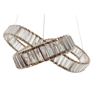 Artekko Artekko Iron Φωτιστικό Οροφής LED Χρυσό Μεταλλικό με Κρύσταλλα (60x60x30)cm 9w 3000K 023-3367