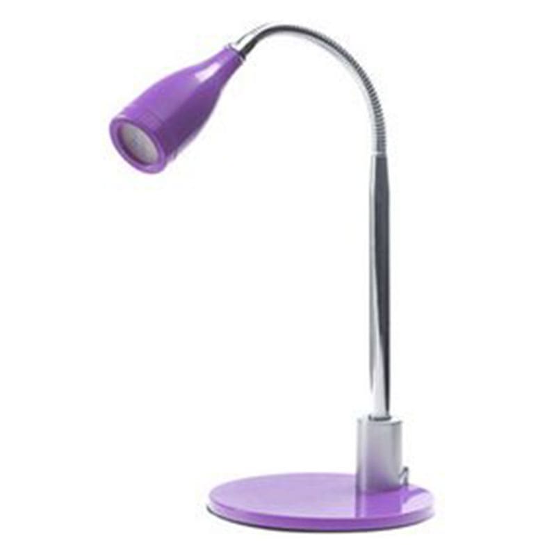 Artekko Artekko Donald Μεταλλικό Μοβ Επιτραπέζιο Φωτιστικό Γραφείου LED (20x20x35)cm 024-0005