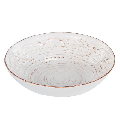 Artekko Artekko Rustic Crea Λευκό Κεραμικό Πιάτο Σούπας (20.3x20.3x5.1)cm 0277-CREA