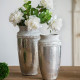 Artekko Artekko Uma Βάζο από Τερακότα σε Ασημί με Γκρι (14x14x27.9)cm 1196