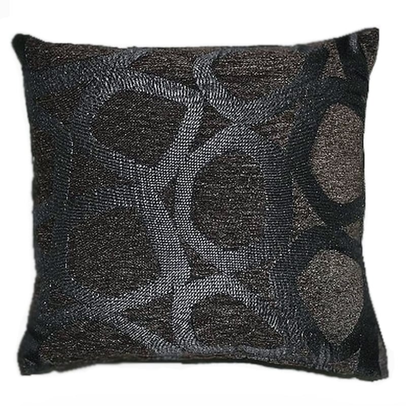 Artekko Artekko Angled Circles Μαξιλάρι Υφασμάτινο Μαύρο (45x45)cm 121-1012