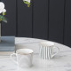Artekko Artekko Iqorser Κούπα Πορσελάνης Bone China σε Λευκό με Μαύρο (13.5x9.5x9)cm 1347A-DS