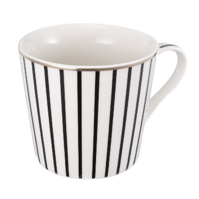 Artekko Artekko Iqorser Κούπα Πορσελάνης Bone China σε Λευκό με Μαύρο (13.5x9.5x9)cm 1347A-DS