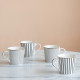 Artekko Artekko Iqorser Κούπα Πορσελάνης Bone China σε Λευκό με Μαύρο (13.5x9.5x9)cm 1347B-DS