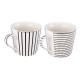 Artekko Artekko Iqorser Κούπα Πορσελάνης Bone China σε Λευκό με Μαύρο (13.5x9.5x9)cm 1347B-DS