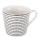 Artekko Artekko Iqorser Κούπα Πορσελάνης Bone China σε Λευκό με Μαύρο (13.5x9.5x9)cm 1347B-DS