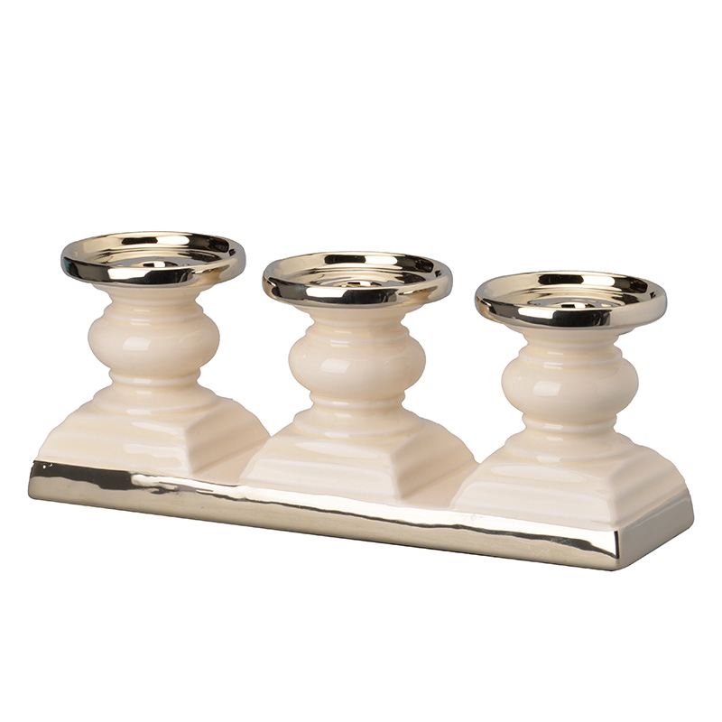 Artekko Artekko Κηροπήγιο τριών βάσεων κεραμικό (30x9x11.5)cm 1724